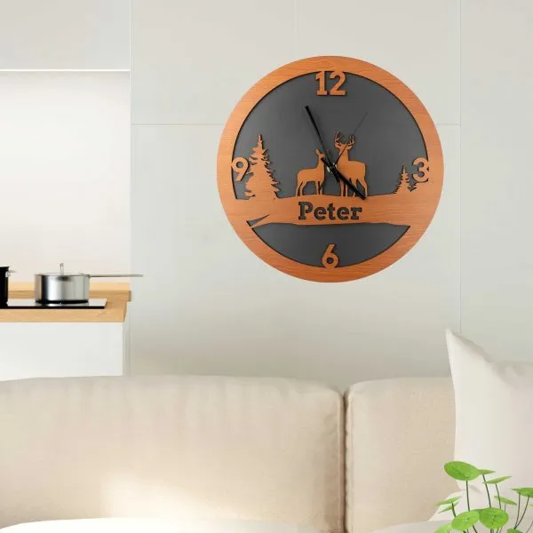 hodiny-na-stěnu-personalizované-třešeň-antracit-drevoded