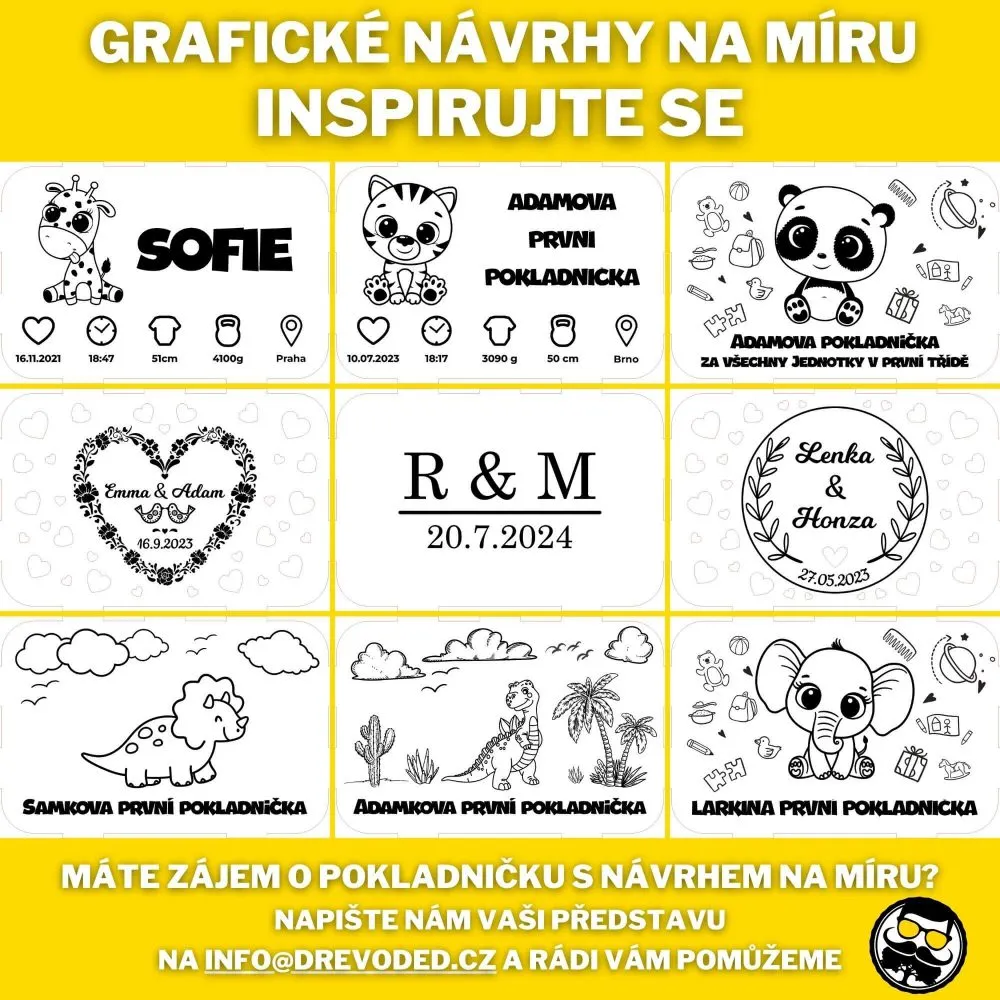 Dřevěná pokladnička DřevoDed - Inspirujte se