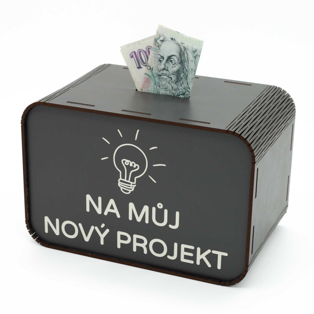 Pokladnička Na muj nový projekt - DřevoDed.cz