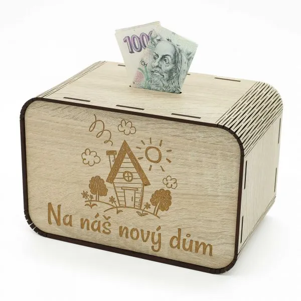 Pokladnička Na náš nový dum - DřevoDed.cz