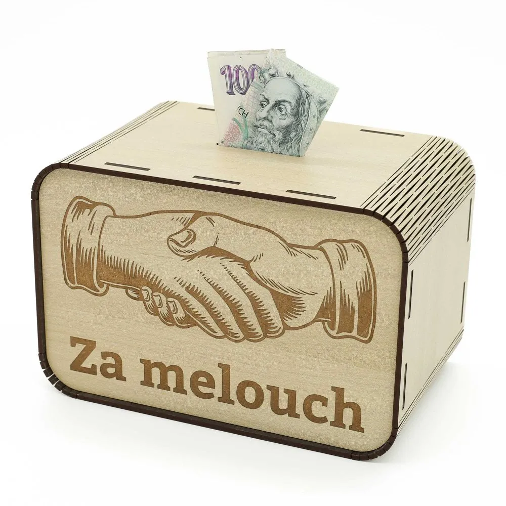 Pokladnička Za melouch - DřevoDed.cz
