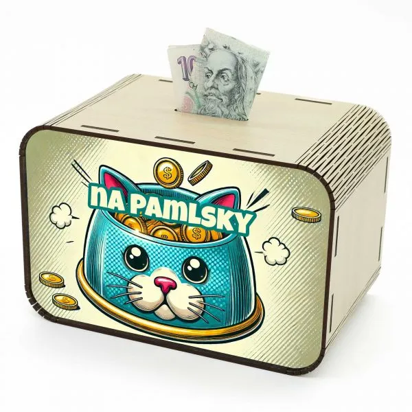 Pokladnička - Kočka - na pamlsky CZ-02-074 DrevoDed.cz