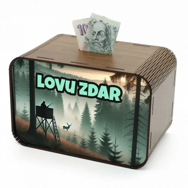 Pokladnička - Lovu zdar - pro myslivce CZ-02-037 DrevoDed.cz
