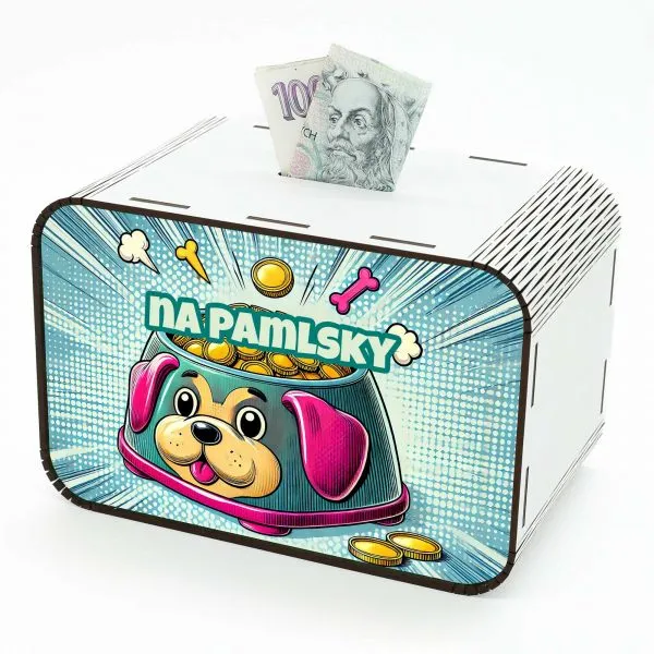 Pokladnička - Pes - na pamlsky CZ-02-075 DrevoDed.cz