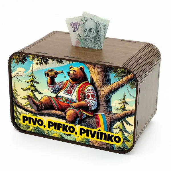 Pokladnička - Pivo, pifko, pivínko CZ-02-035 DrevoDed.cz