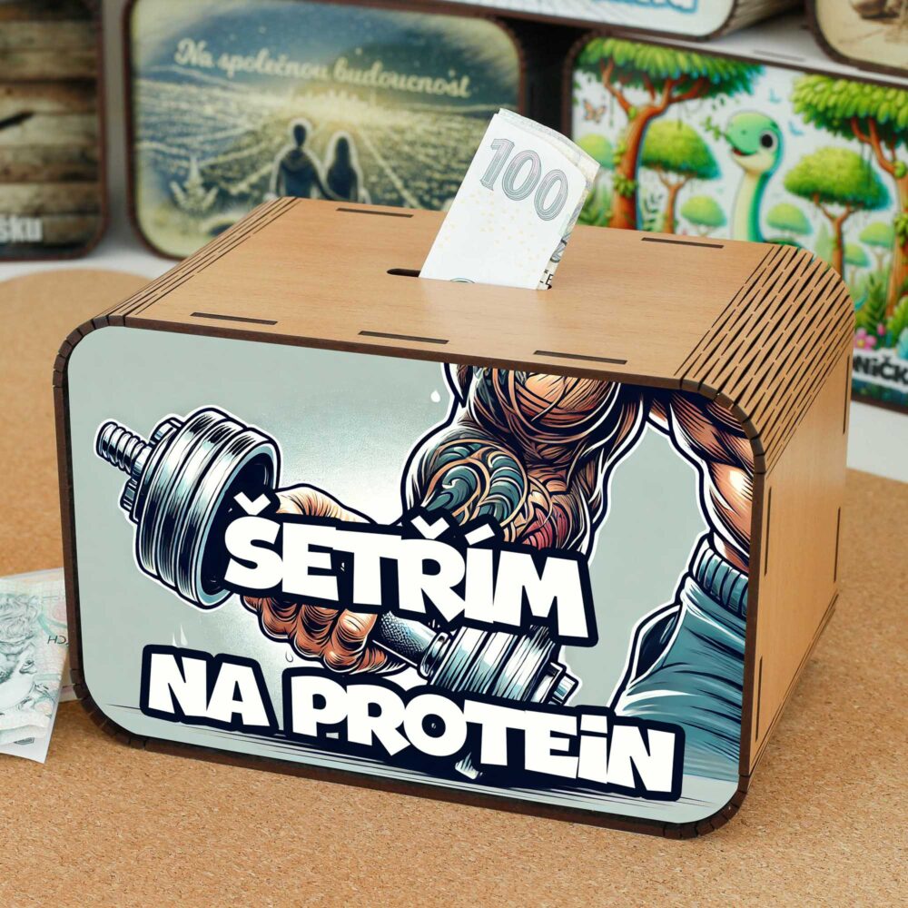 Pokladnička - Šetřím na protein CZ-02-015